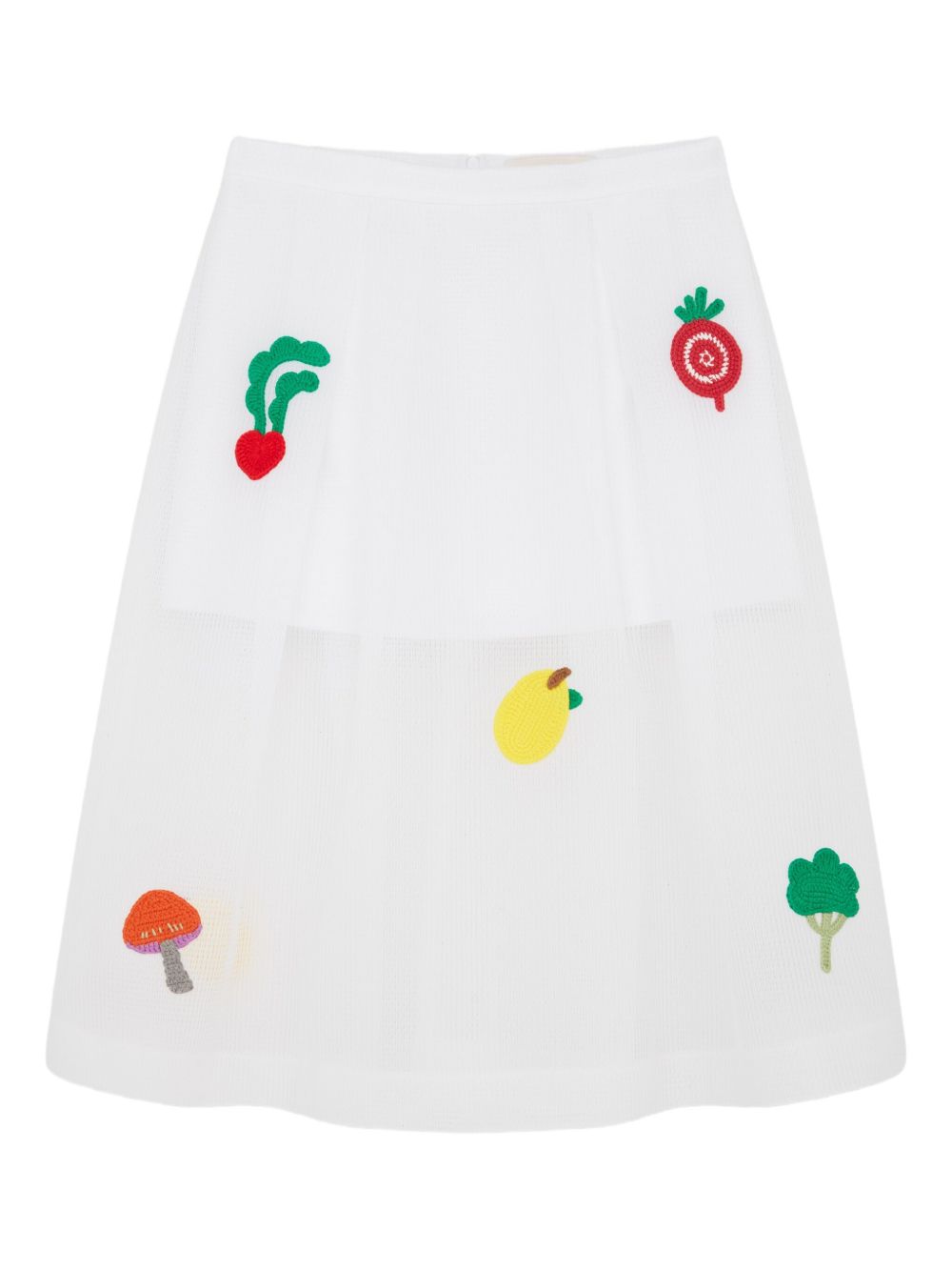 Mira Mikati embroidered mini skirt - White