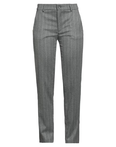 Manila Grace Woman Pants Grey Size 10 Polyester, Viscose, Elastane