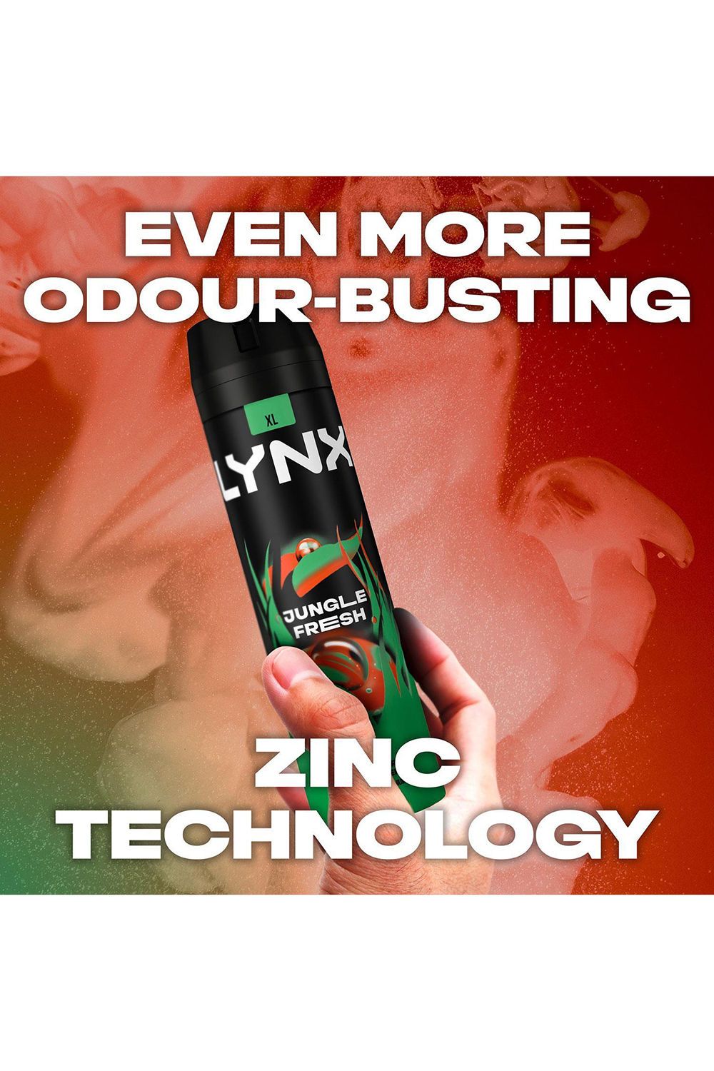 Lynx Jungle Fresh Body Spray Xl Hd Fragrance Deodorant, 200Ml, 30 Pack In Black