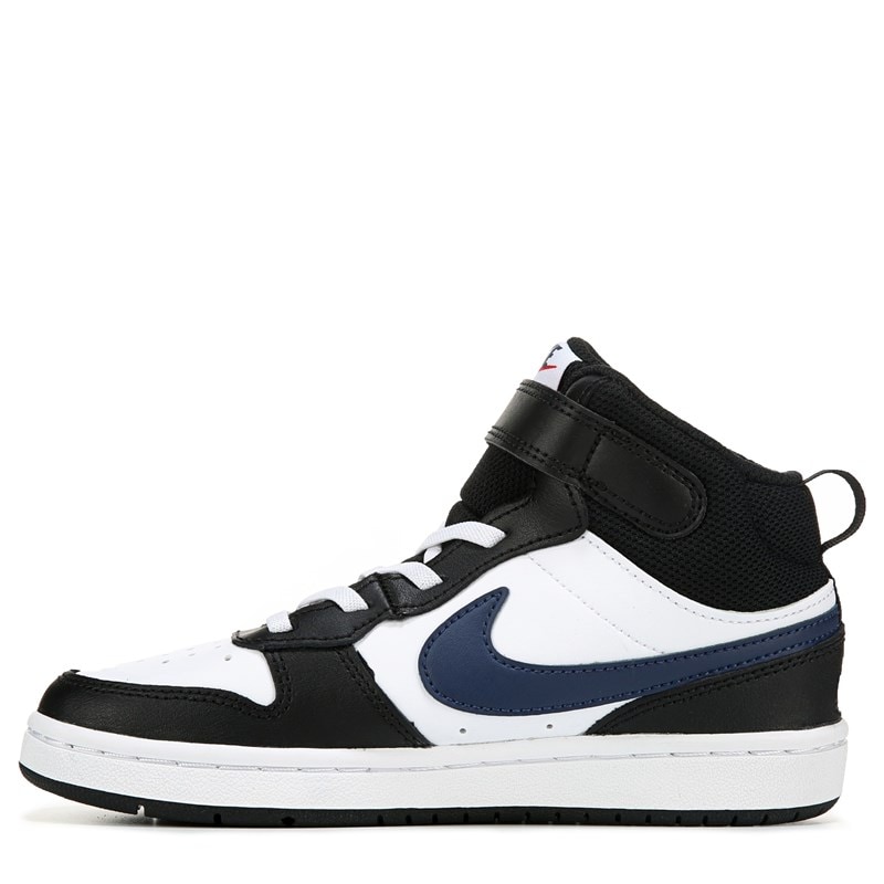 Kids' Court Borough Mid 2 High Top Sneaker Little Kid Shoes (White/Black/Red/Navy)