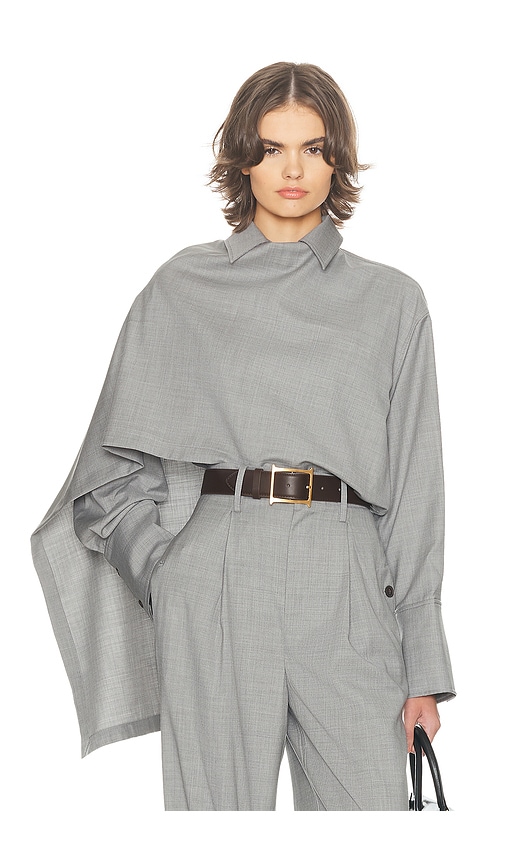 Helsa The Left Bank Layered Shirt in Grey. - XS also in L, M, S