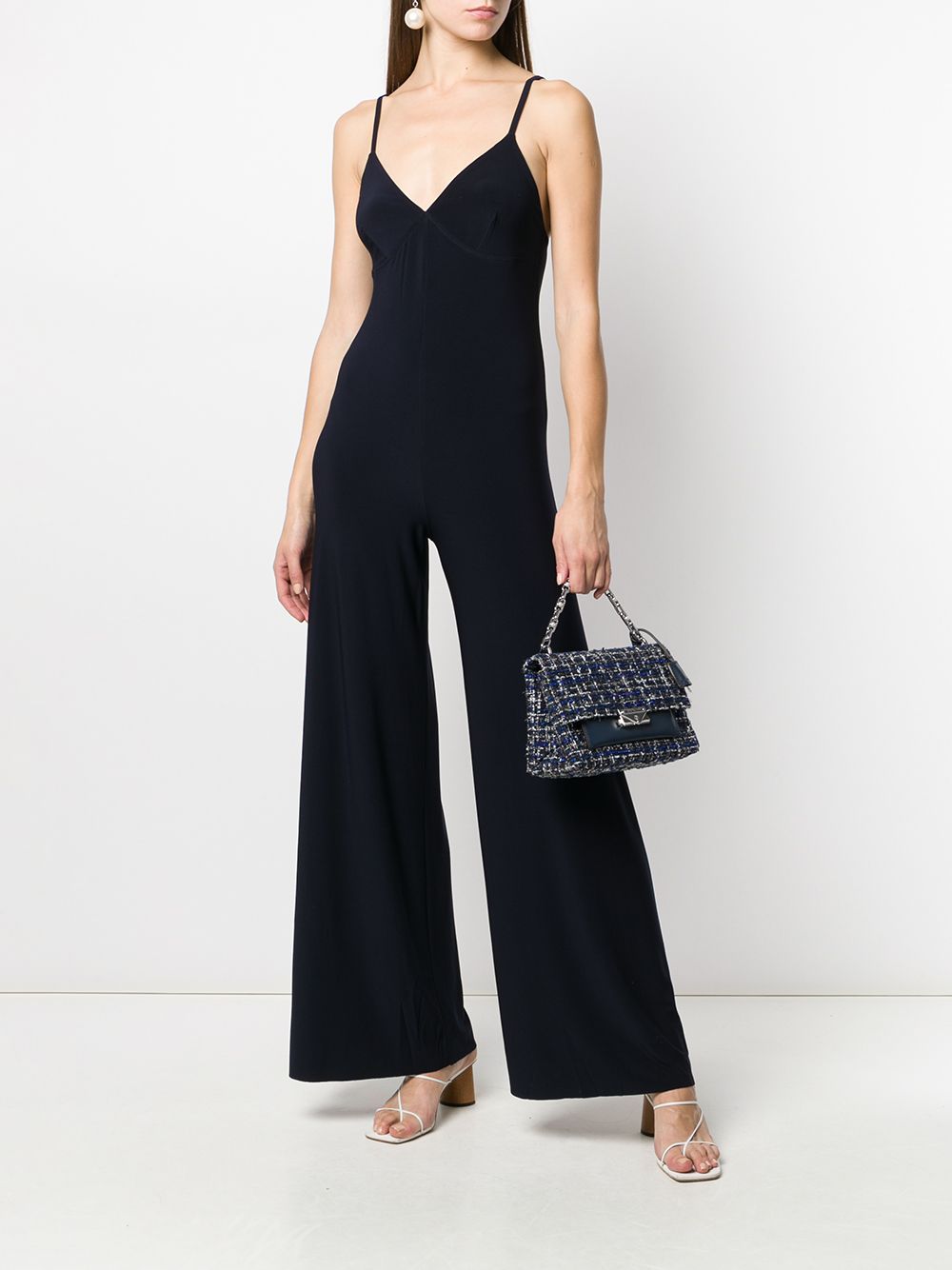 Slip wide-leg jumpsuit - Black