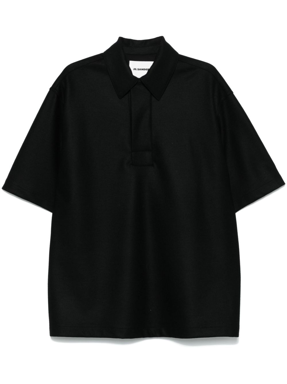 Wool polo shirt - Black