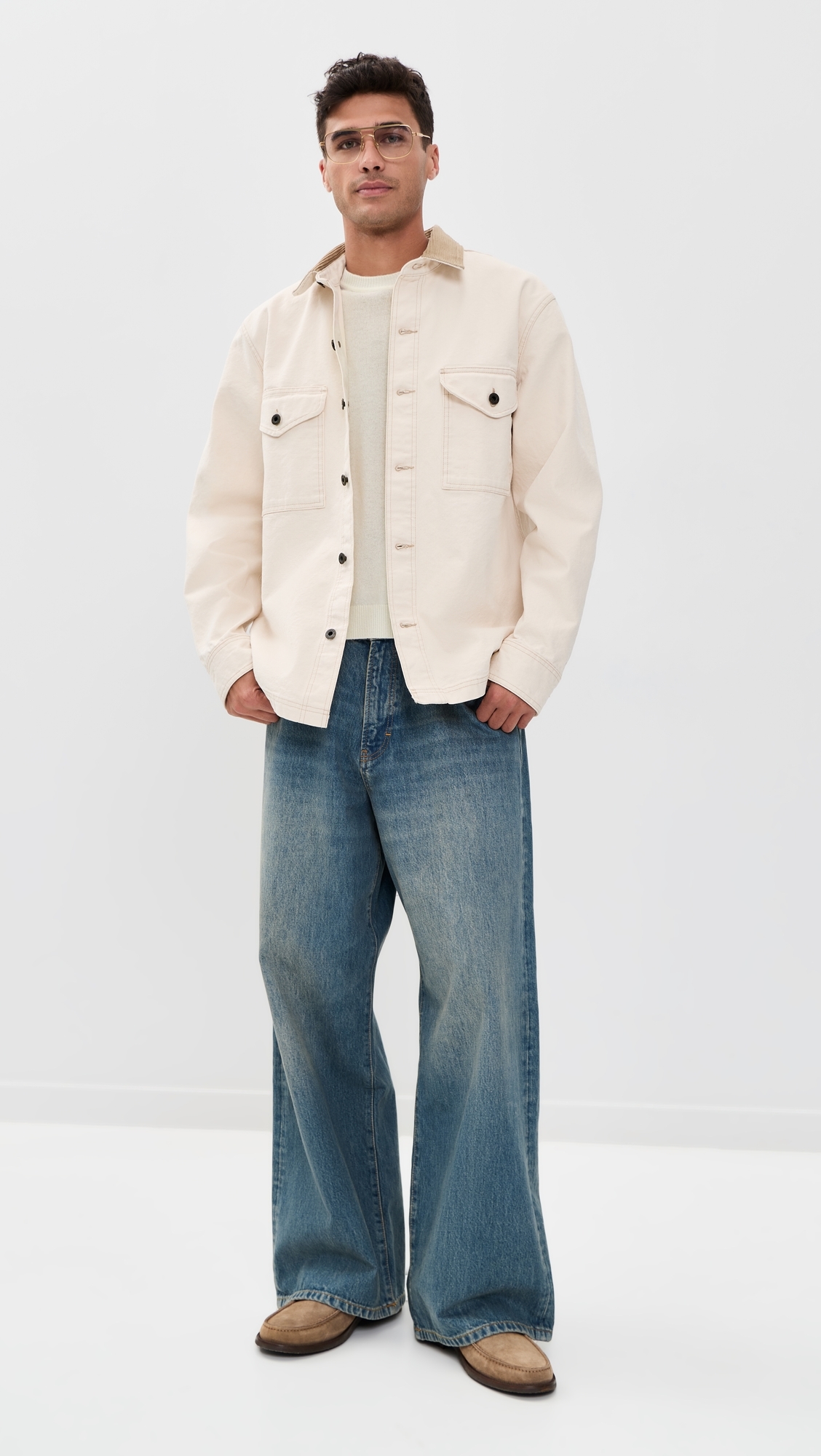 Lightweight Cashmere Blend Sweater Off White