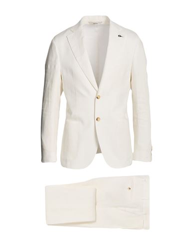 Man Suit White Size 38 Linen