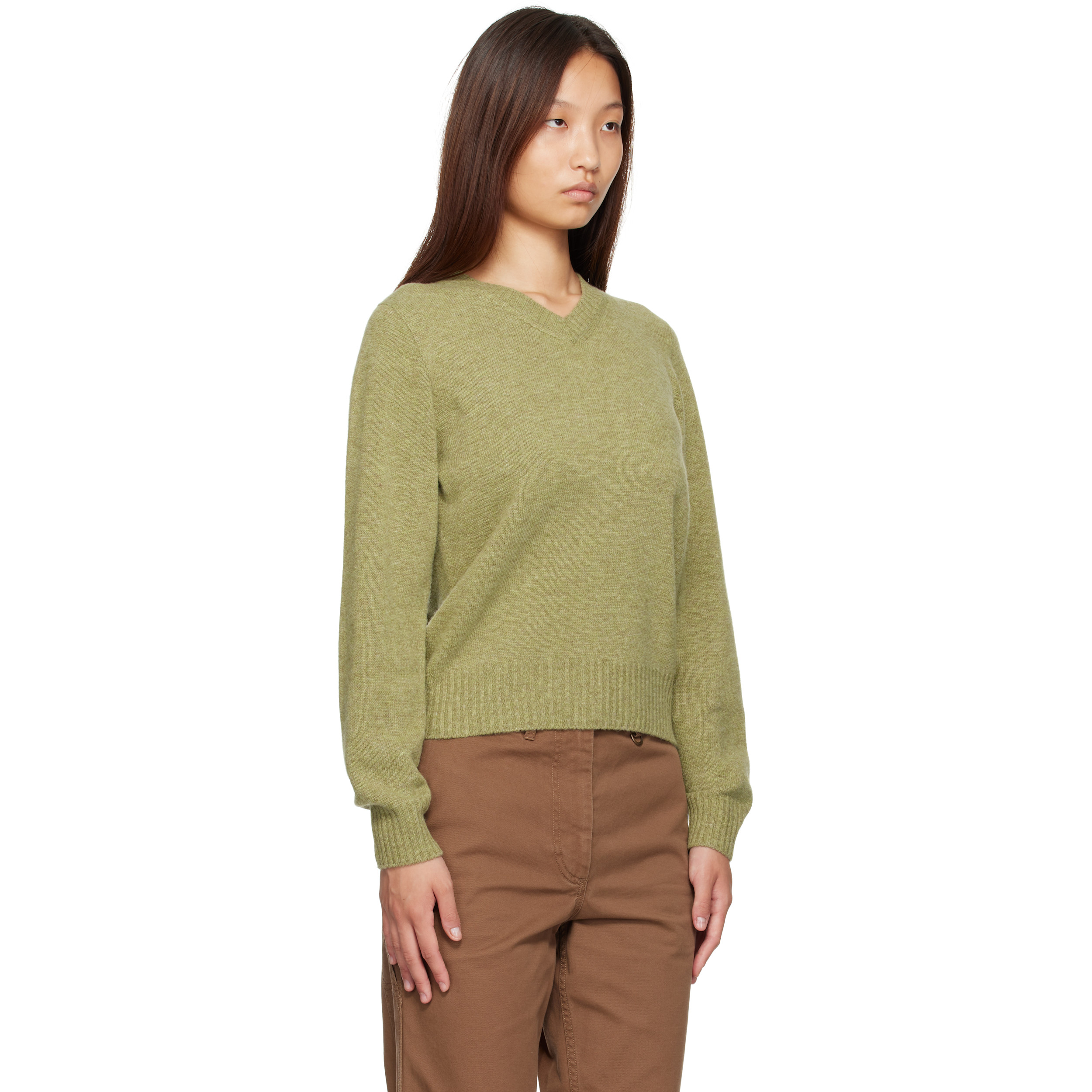Green Marsh V-Neck Pullover Sweater