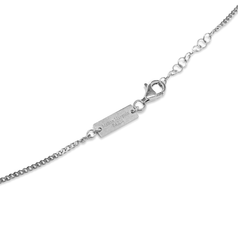 Men's Twisted Number Logo Bar Necklace in Palladium 