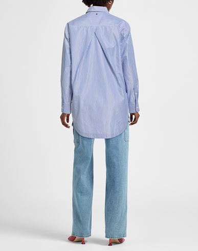 Woman Shirt Light blue Size 4 Cotton, Metallic fiber, Polyester