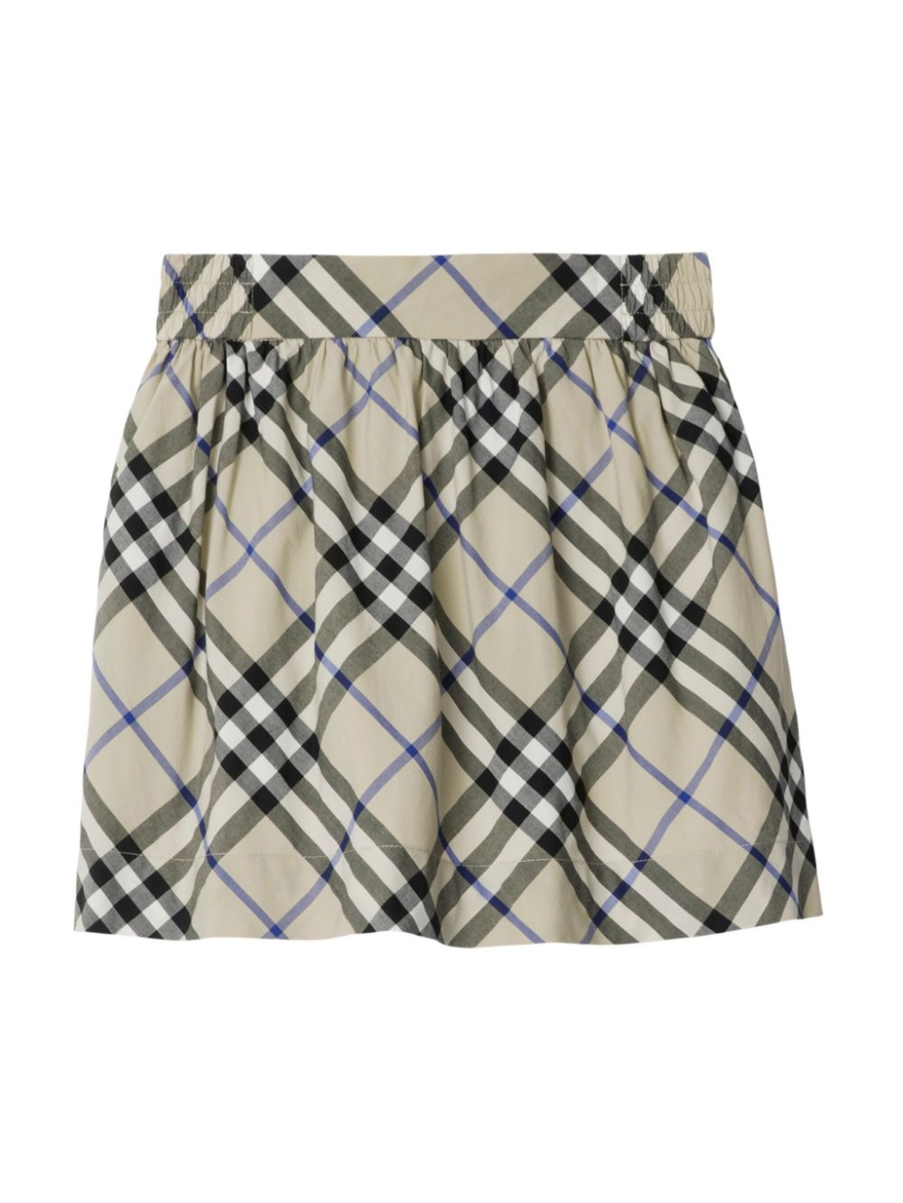 Check cotton skirt - Neutrals