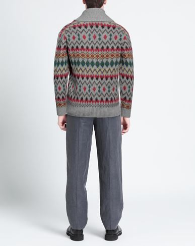 Man Cardigan Grey Size 42 Wool, Polyamide