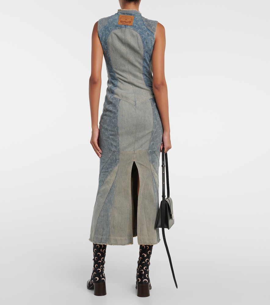 All Over Moon denim maxi dress