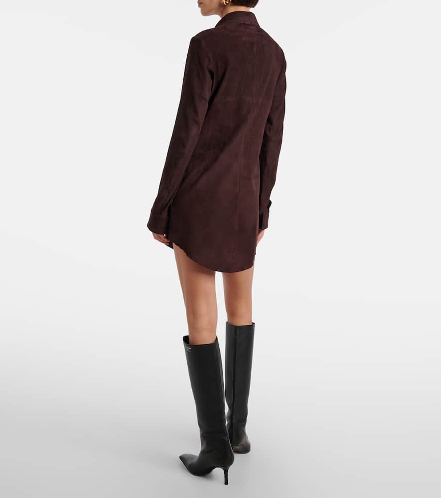 Geraldine suede shirt dress