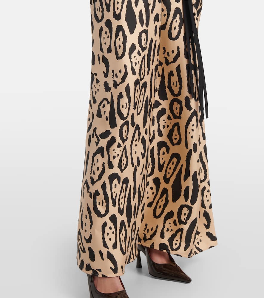 Astoria printed silk twill gown