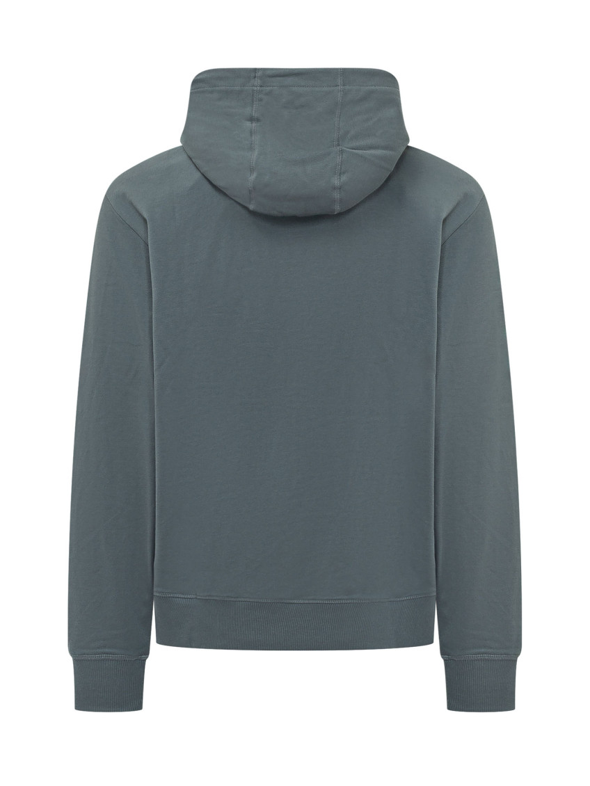 Grey Solid Hood Sweatshirt