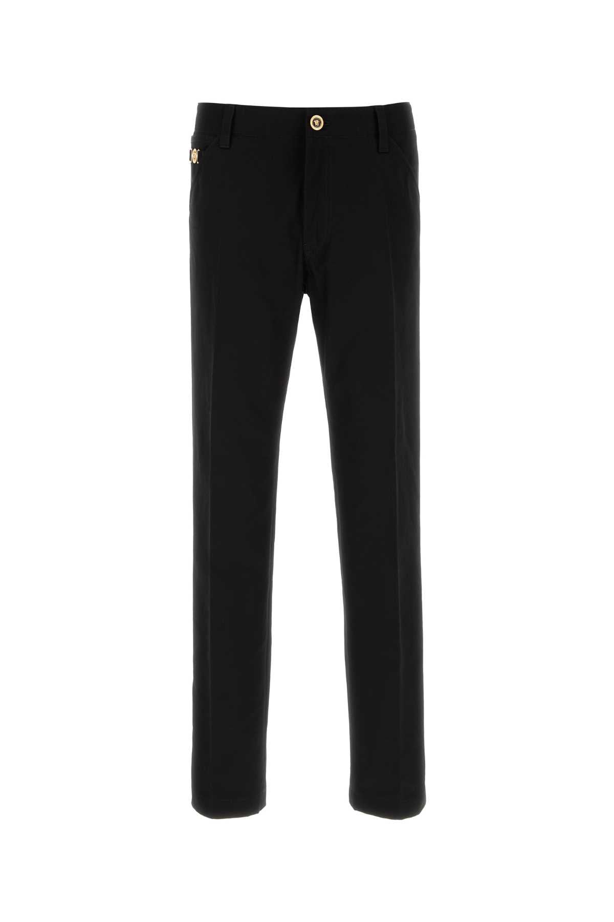 Cotton Trousers — Black