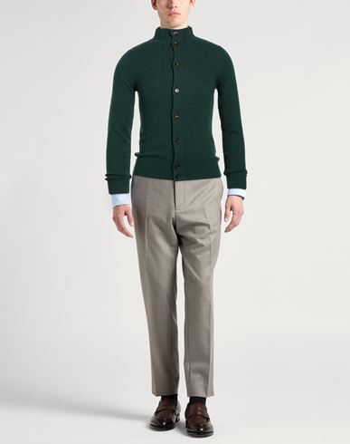 Man Cardigan Dark green Size 38 Cashmere