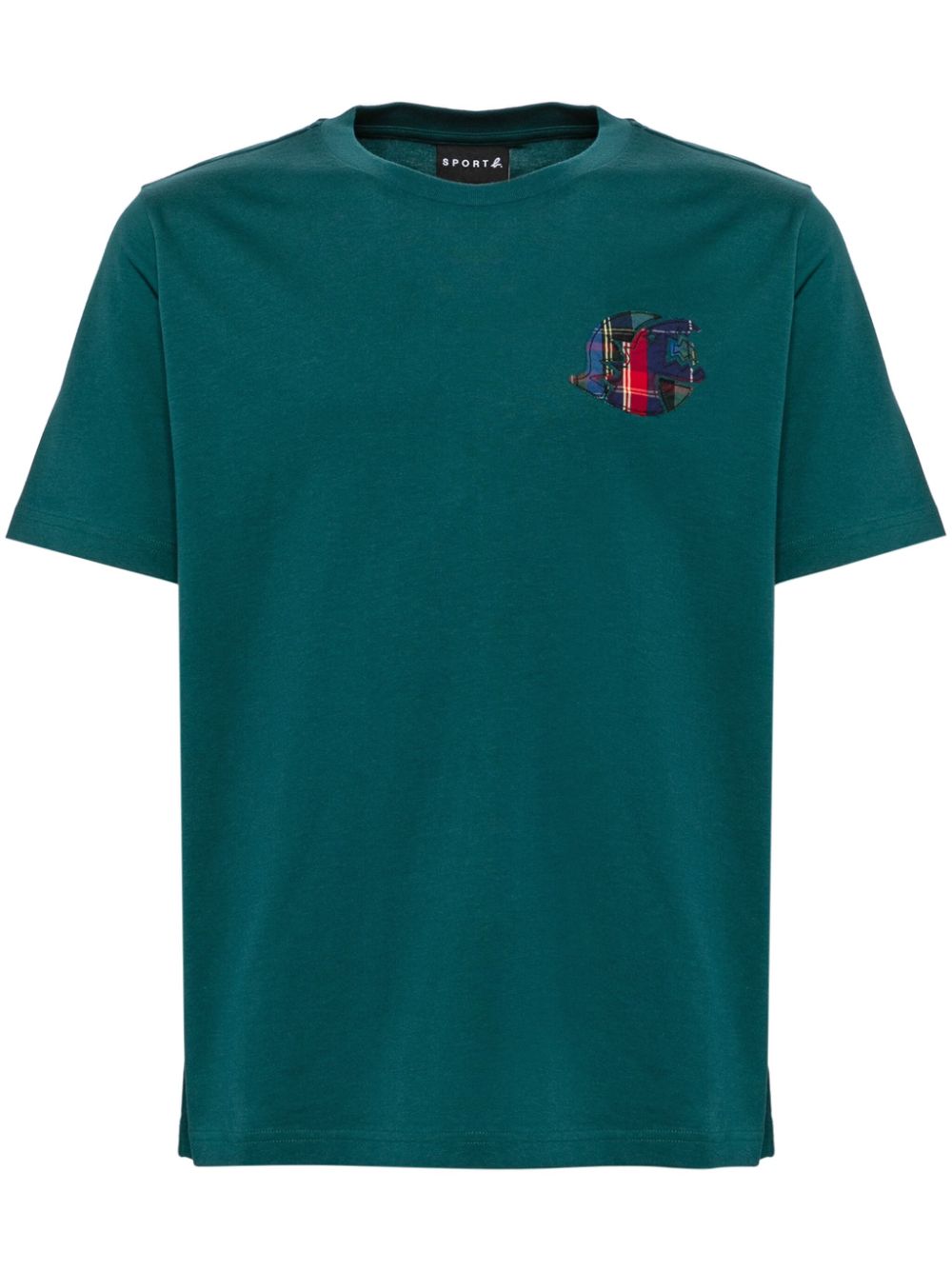 Logo-patched T-shirt - Blue