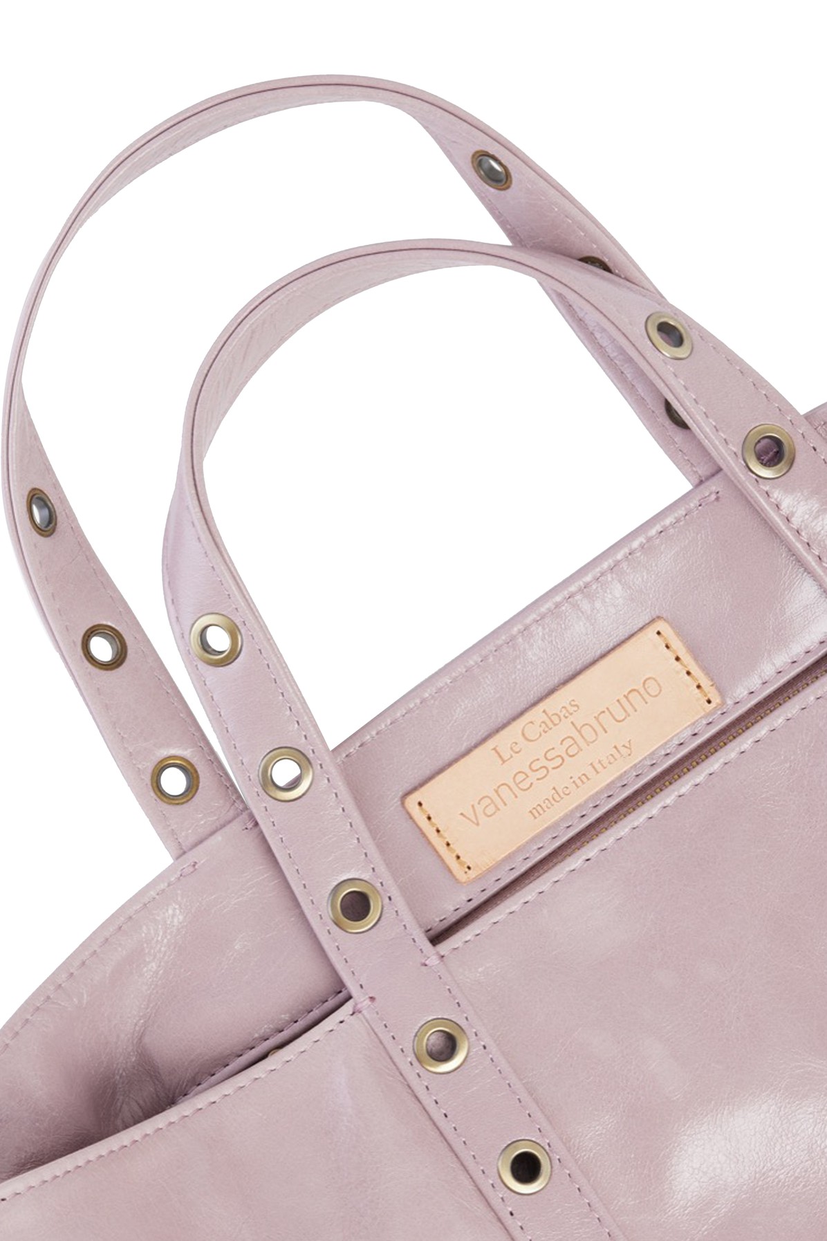 Leather M cabas tote