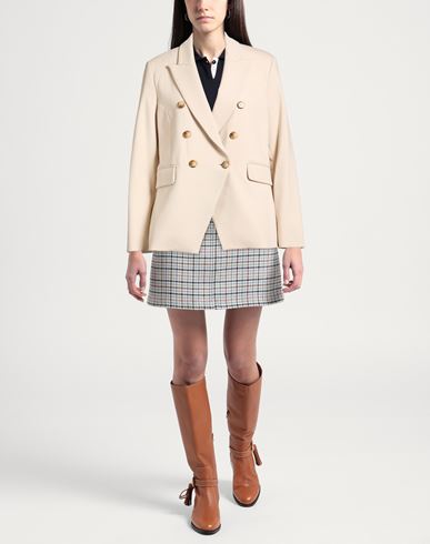 Woman Blazer Beige Size 8 Viscose, Polyamide, Elastane