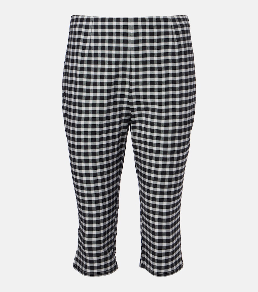 Chiara gingham cotton-blend capri pants