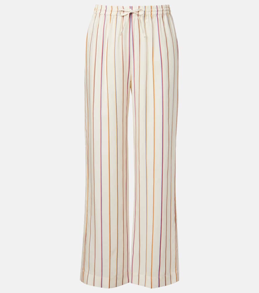Aria striped straight pants