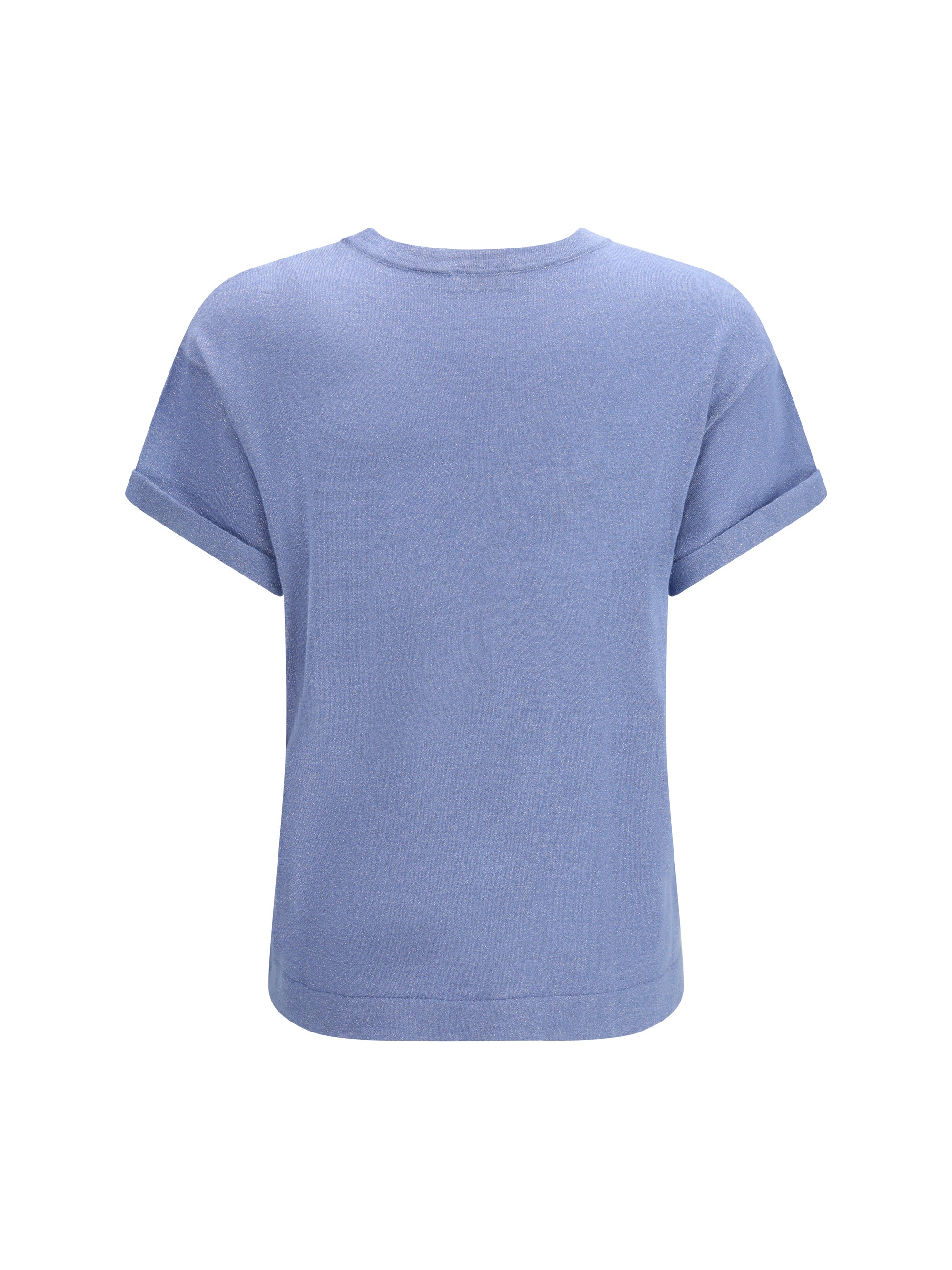 Cashmere with Glitter Effect T-Shirt — Blue