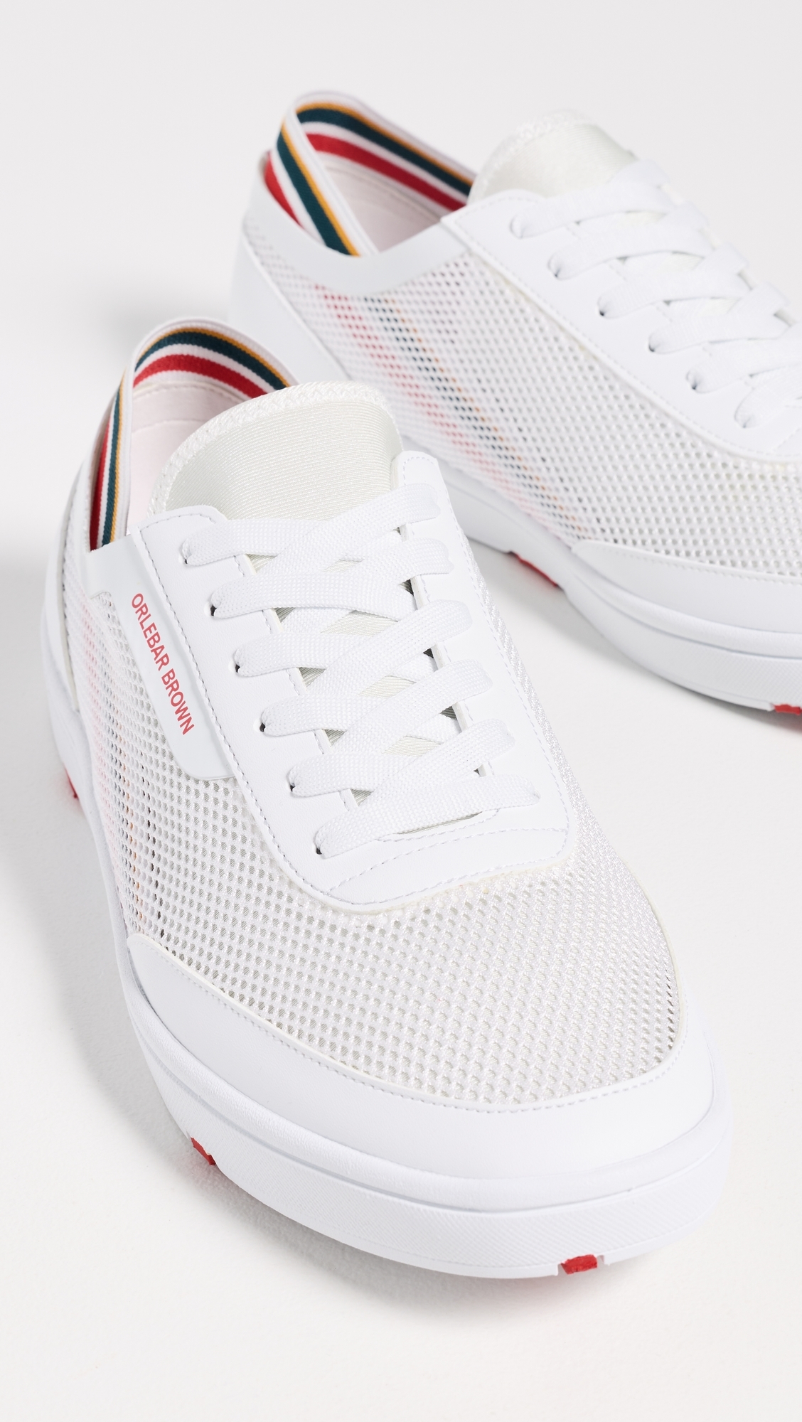 Larson OB Stripe You Can Swim In Sneakers White/Orange/Aquamarine