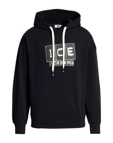 Man Sweatshirt Black Size XL Cotton, Polyester