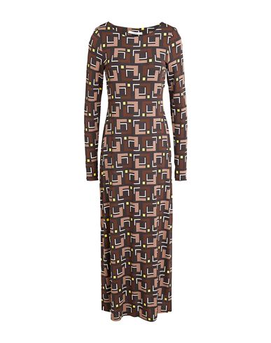 Malìparmi Woman Maxi dress Chocolate brown Size 6 Viscose, Elastane