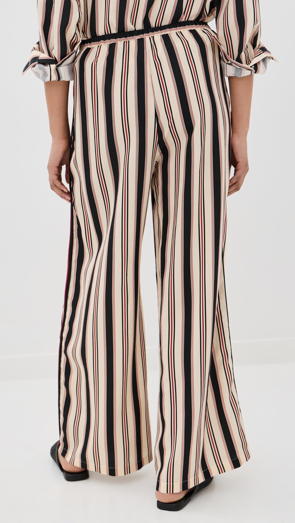 The Horizon Pants Beige Stripe