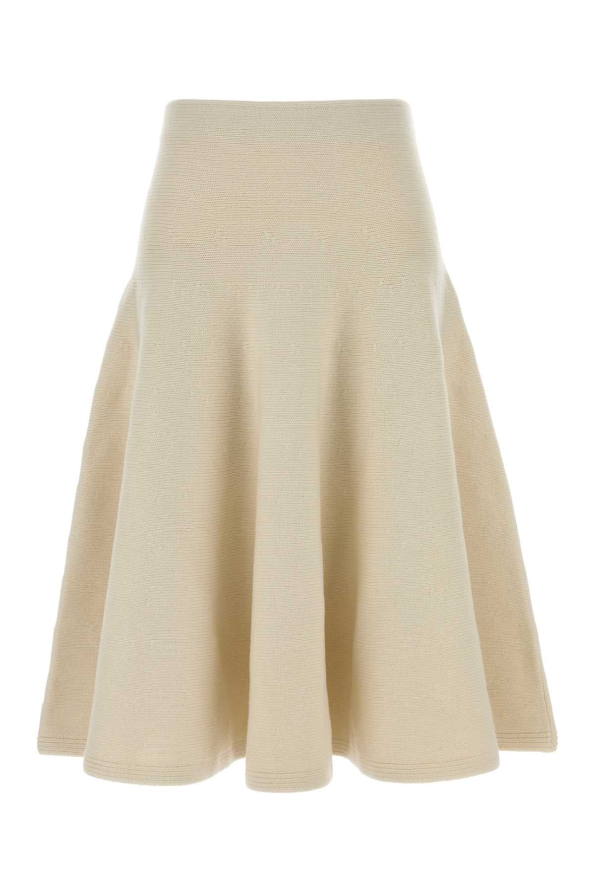 Alaia A-Line Skirt — Beige