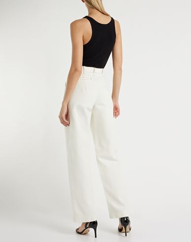 Woman Pants Ivory Size 24 Cotton