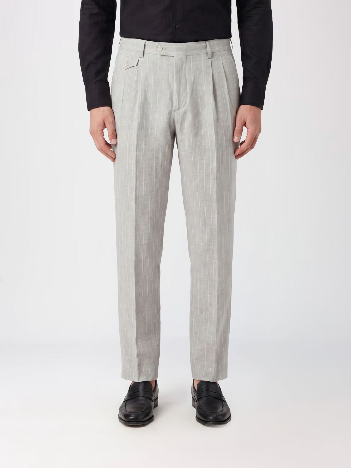 Tailored linen trousers - Neutrals