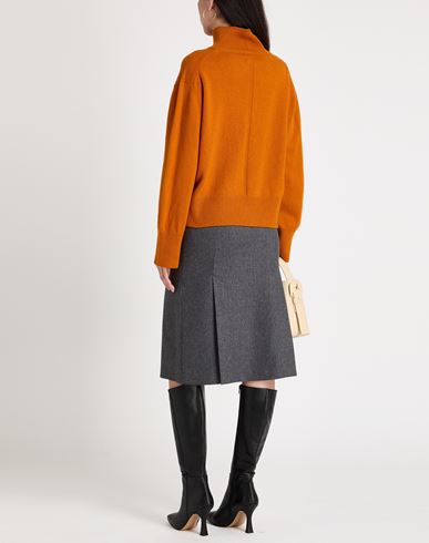 Woman Turtleneck Orange Size XL Cashmere