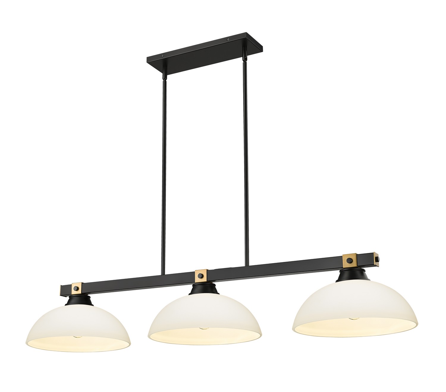 Matte Black Rubbed Brass Billiard from the Bronte Collection