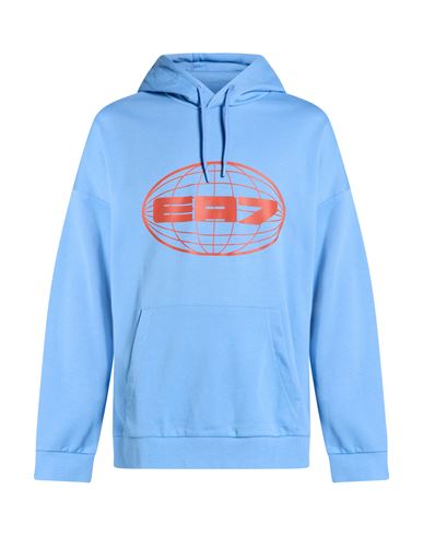 Man Sweatshirt Sky blue Size L Cotton