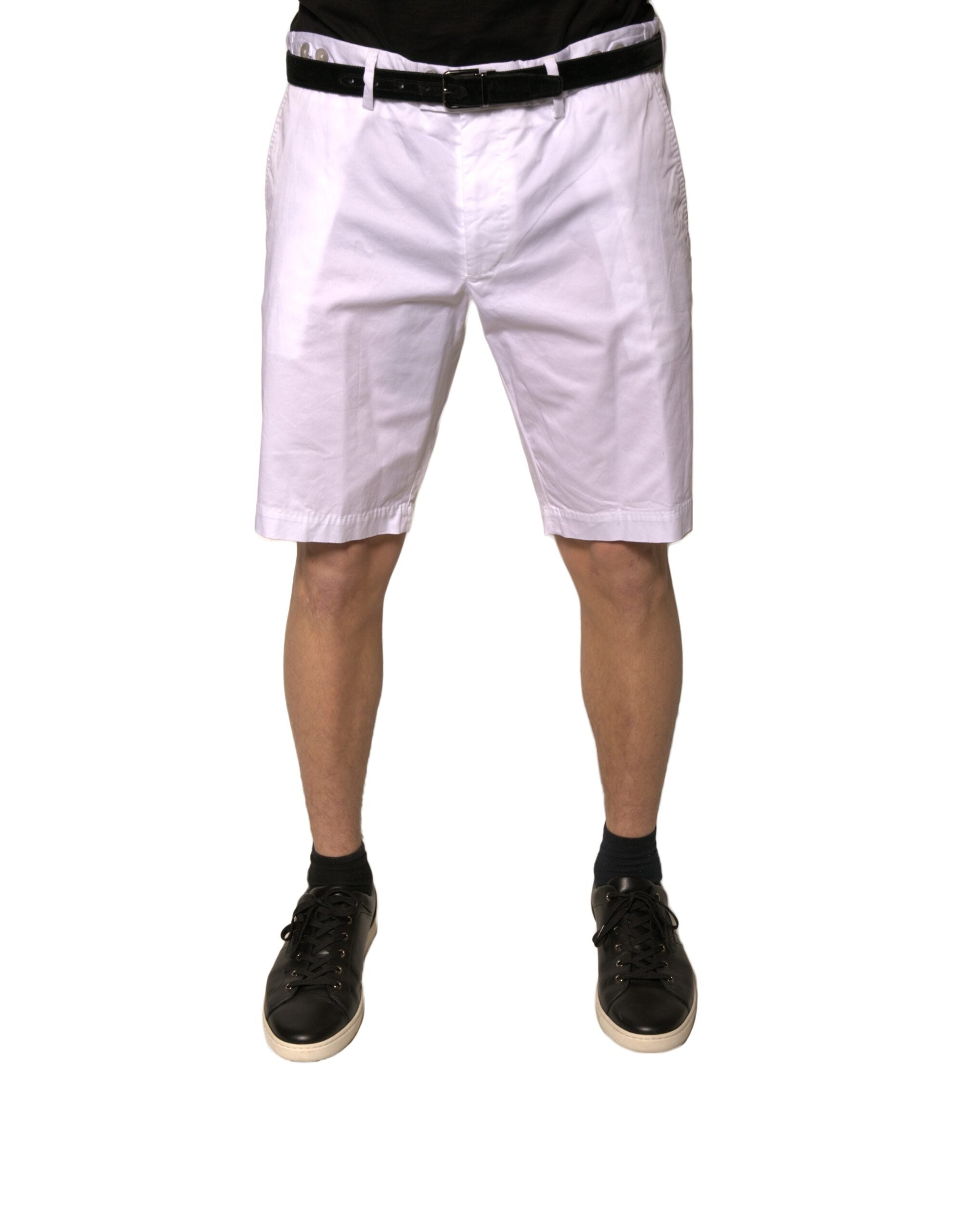 Cotton Stretch Chino Shorts — White