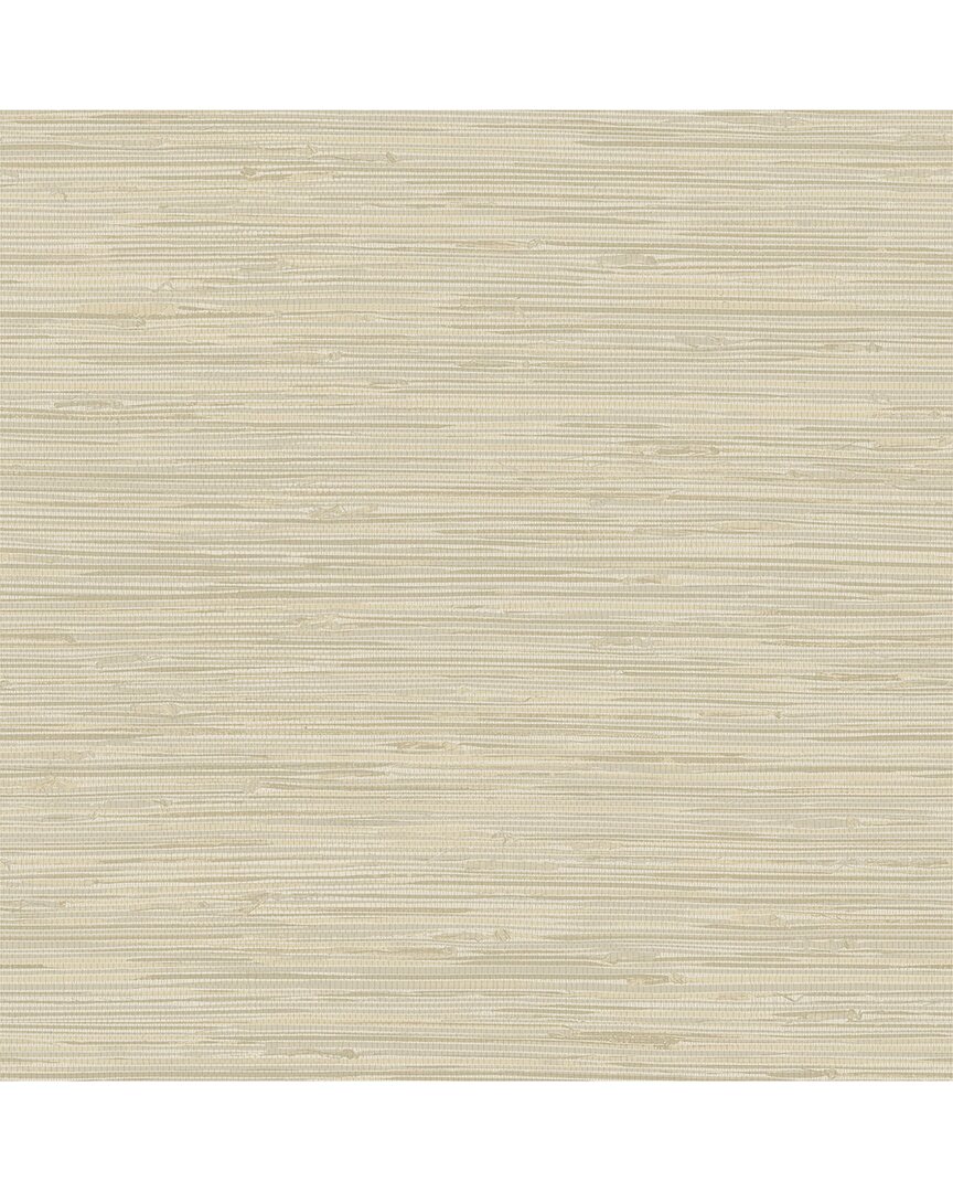NuWallpaper Tibetan Grasscloth Cream Peel & Stick Wallpaper