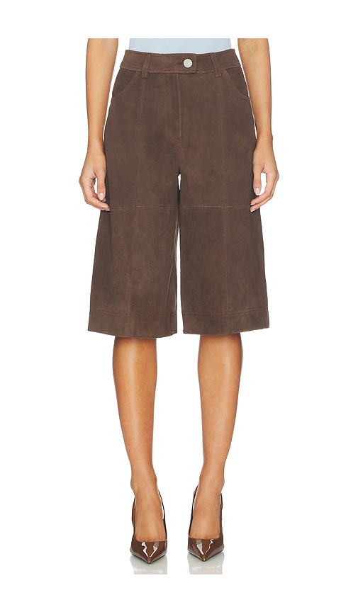 ALIGNE Arden Suede Culotte in Brown. - 6 also , 0