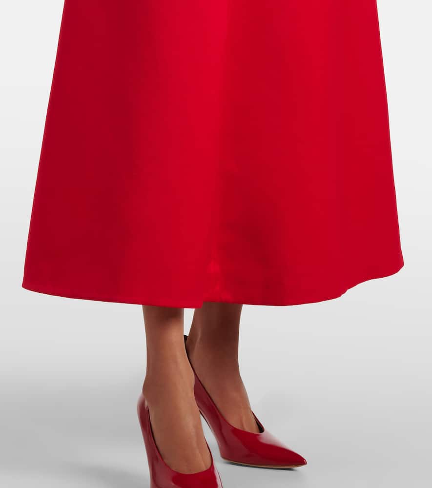 Abella embellished satin midi dress