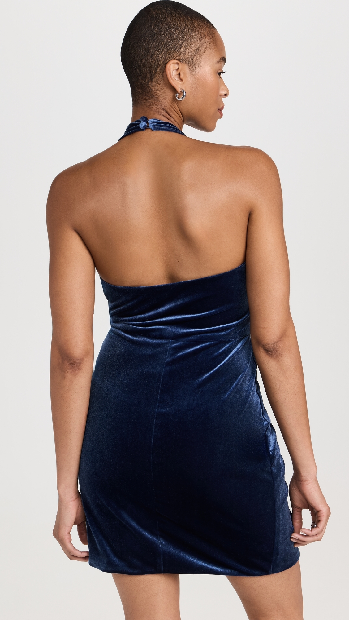 Elaria Velvet Mini Dress Slate