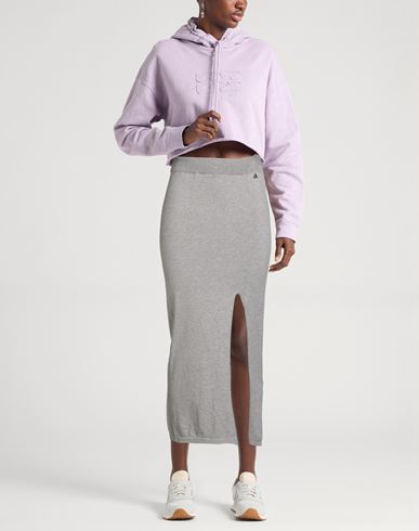 Woman Midi skirt Light grey Size M Viscose, Metallic Polyester, Polyamide, Polyester