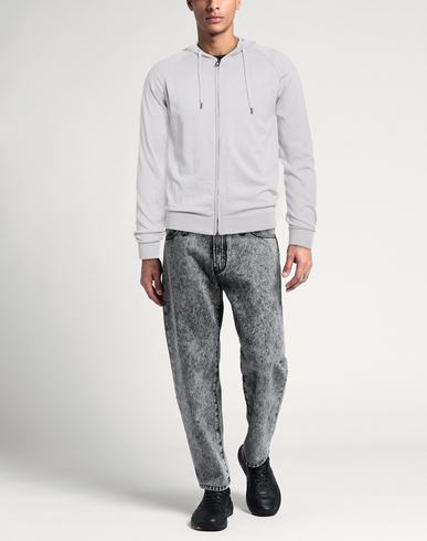 Man Cardigan Light grey Size M Cotton