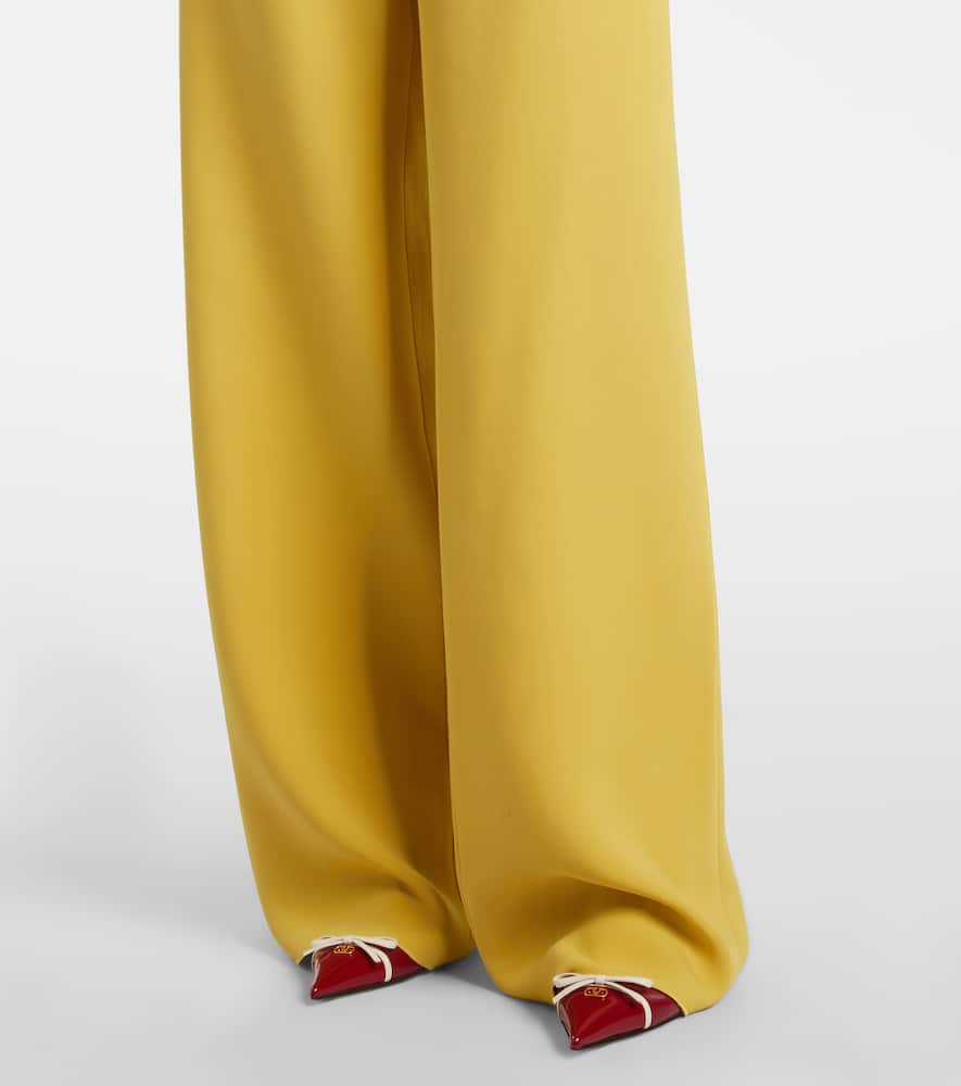 Silk wide-leg pants