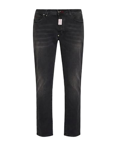 Man Jeans Black Size 36 Cotton, Elastane