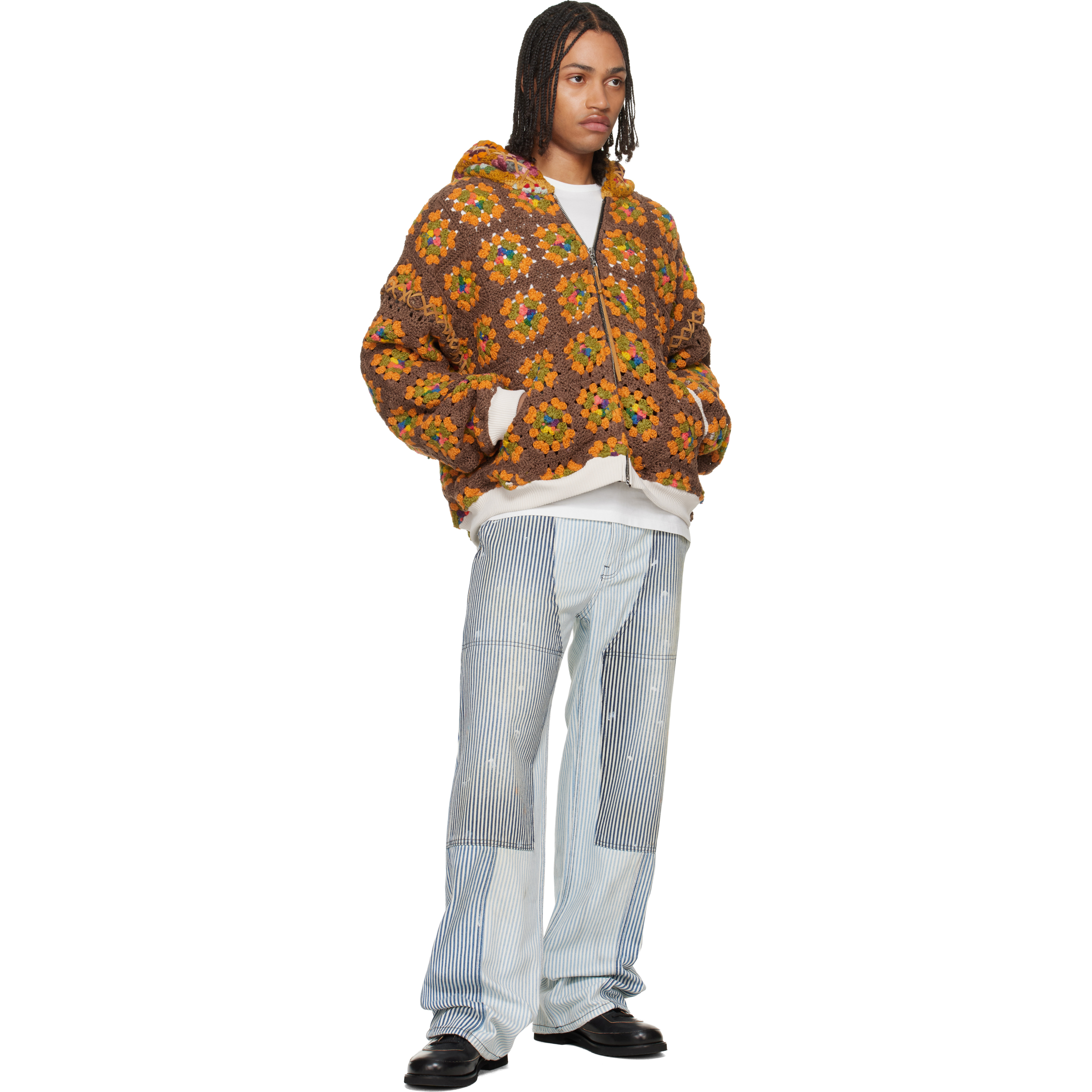 Multicolor Lydia 'One Of A Kind' Square Flower Hoodie