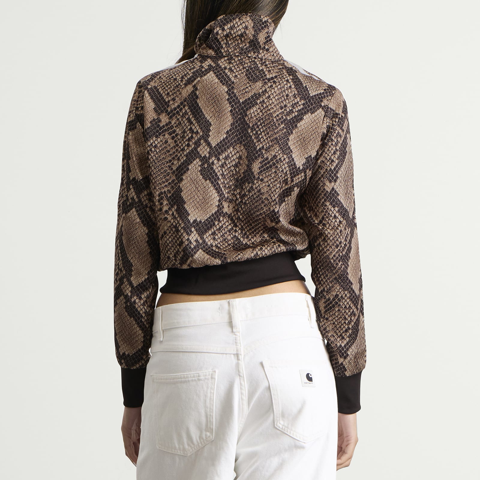 Women's Satin Firebird Track Top Linen/Magic Beige