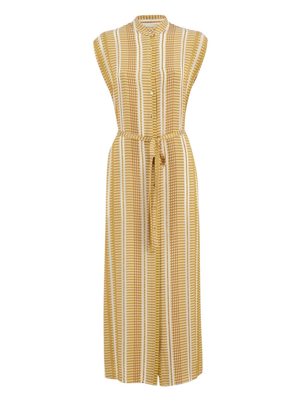 Striped midi dress - Yellow