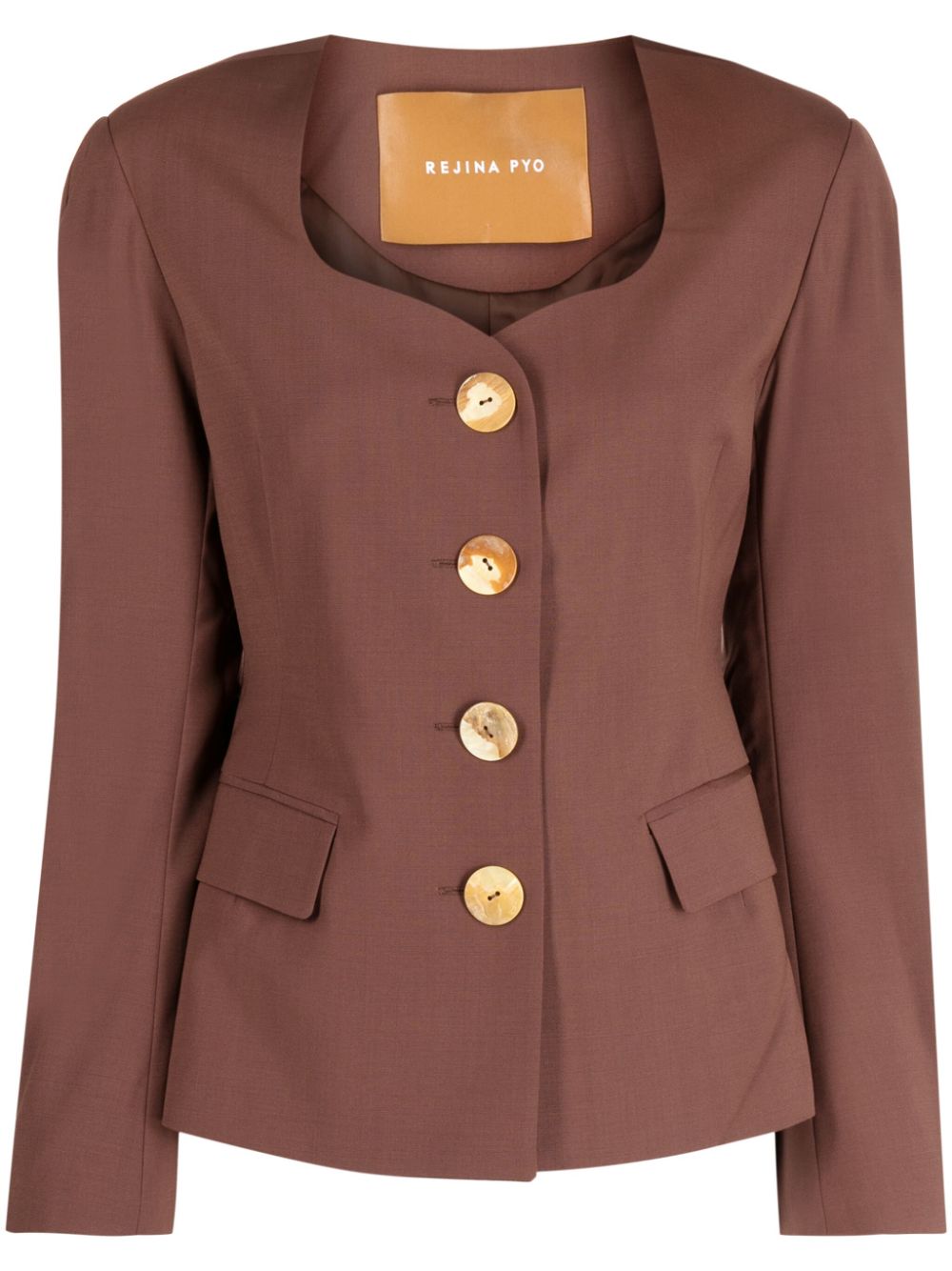 Perrin single-breasted blazer - Brown