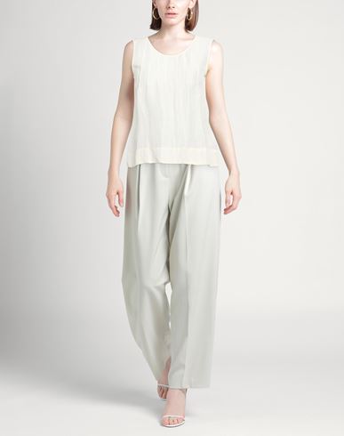 Woman Top Cream Size 2 Linen, Viscose, Modal